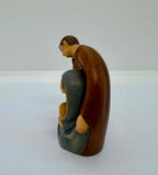 Hand-painted Wooden Holy Family Figurine