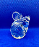 Vintage Crystal Art Glass Mouse Paperweight