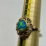 9ct Yellow Gold Opal Doublet Ring