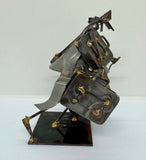 Metal Hand Made Work & Travel Sculpture