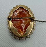 9ct Yellow Gold Cameo Brooch