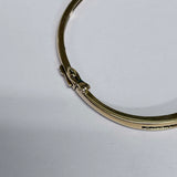 9ct Yellow Gold Channel Set Diamond Hinged Bangle