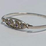 Sterling Silver Amethyst Bangle