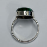 Sterling Silver Oval Malachite Ring