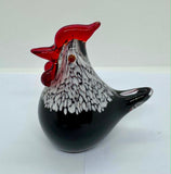 Hand Made Glass Art Rooster