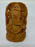 Hand Carved Wooden Ganesha