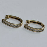 9ct Gold Diamond Huggie Earrings