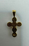 9ct Gold and Pearl Cross Pendant