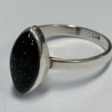 Sterling Silver Blue Goldstone Ring