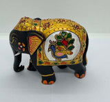 Hand-carved Hand-painted Wooden Elephant