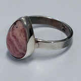 Sterling Silver Teardrop Rhodochrosite Ring