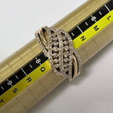10ct Yellow Gold Diamond Crossover Ring MHJ Michael Hill