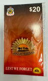 Anzac Appeal "Lest We Forget" Pin