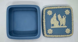 Vintage Wedgwood Jasperware Blue Trinket Box