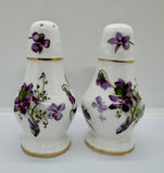 Hammersley Victorian Violets From England's Countryside Salt and Pepper Shakers