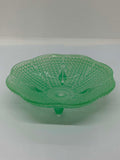 Frosted Depression Glass Candy Dish