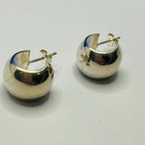 Sterling Silver Half Hoop Earrings