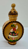 Vintage Bulgarian Wooden Perfume Bottle Holder