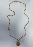 9ct Yellow Gold Belcher Chain with Spinner Ball Pendant