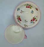 Shelley Fine Bone China Trio Tea Set "Rose and Red Daisy"