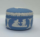 Wedgwood Blue Jasperware Kidney Shape Trinket Box