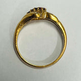 9ct Yellow Gold Garnet and Diamond Ring