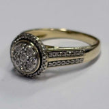 9ct Yellow Gold Cluster Ring