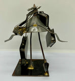 Metal Hand Made Work & Travel Sculpture