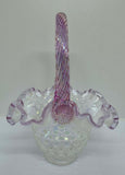 Fenton Hobnail Art Glass Basket