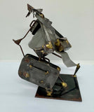 Metal Hand Made Work & Travel Sculpture