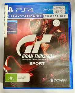 Gran Turismo The Real Driving Simulator Sport PS4 Game