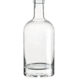 750mL Glass Spirit Bottle with Black Synthetic Cork Lid