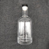 750mL Glass Spirit Bottle with Black Synthetic Cork Lid