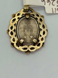 Miraculous Medal Pendant featuring classic image of Mary. Silver