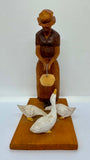 Vintage Kalbar Hand-carved Wooden Folk Art Sculpture