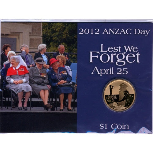 Coin 2012 Perth Mint Anzac Day Lest We Forget One Dollar