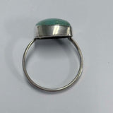 Sterling Silver Rectangle Cut Amazonite Ring