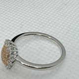 18ct White Gold Pink Diamond Ring