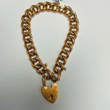 9ct Rose Gold Curb Bracelet with Locket