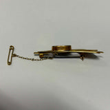 9ct Yellow Gold Australian Opal Brooch with Safety Chain and Pin