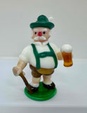 Vintage Glass Figurine of a Man in Traditional German Attire