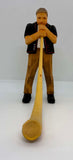 Hand-Carved Traditional Swiss Alphorn Player