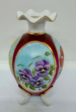 Hand Painted Footed Vase