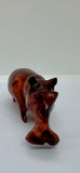 Hand Carved Solid Wood Hippo Figurine