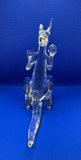 Hand-Blown Clear Glass Boxing Kangaroo