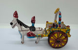 Hand-made & Hand-painted Ceramic Sicilian Cart with Horse