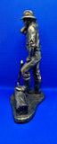 Bronze Sculpture "The Shingle Cutter" By Anna B. Holan