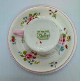 Shelley Fine Bone China Trio Tea Set "Rose and Red Daisy"