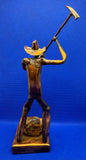 Copper Australian Opal Miner Figurine