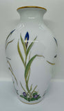 1980 Franklin Porcelain Large Floral "The Meadowland Bird" Vase Signed by Basil